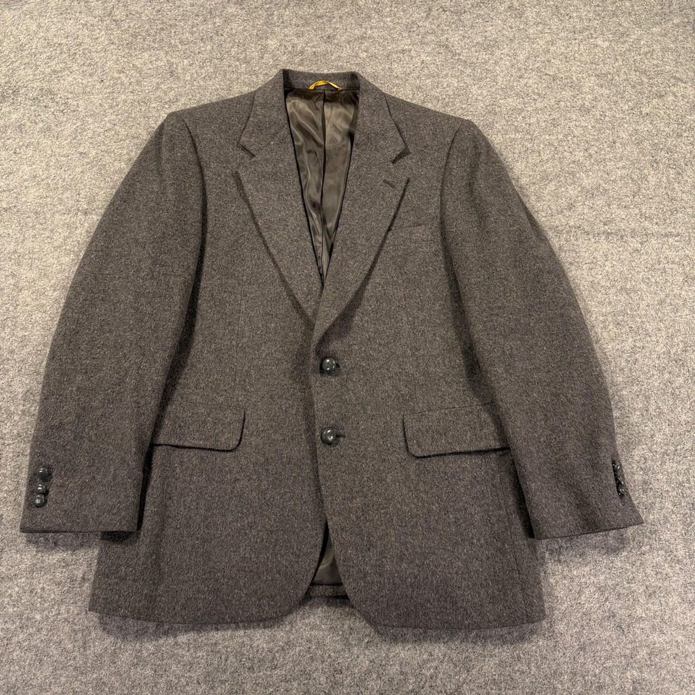 Kuppenheimer Camel Hair Sport Coat Mens‎ 44 Gray Blazer Jacket Premier Edition